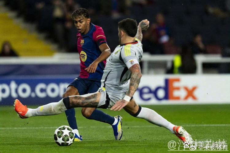 巴萨4-1击败本菲卡！连续晋级欧冠8强，拉菲尼亚双响+助攻，亚马尔传射建功